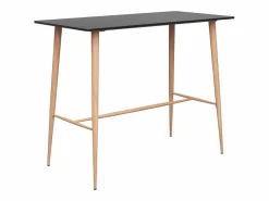 vidaxl Mesa alta y taburetes de bar 7 piezas Negro Discount