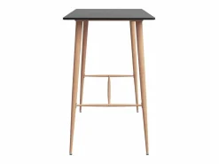 vidaxl Mesa alta y taburetes de bar 7 piezas Negro Discount