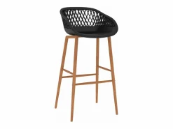vidaxl Mesa alta y taburetes de bar 7 piezas Negro Discount