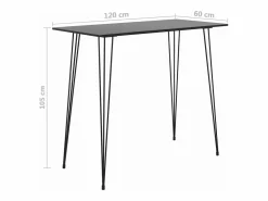 Mesa alta y taburetes de bar 7 piezas y gris^vidaxl Online