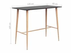 vidaxl Mesa Alta|Mesa alta y taburetes de bar 7 piezas y gris