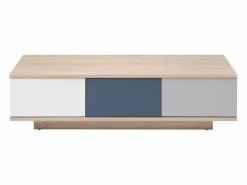 Vente-unique Mesa De Centro|Mesa auxiliar con 3 cajones y 1 estante - Multicolor - FILUTIA