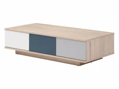 Vente-unique Mesa De Centro|Mesa auxiliar con 3 cajones y 1 estante - Multicolor - FILUTIA