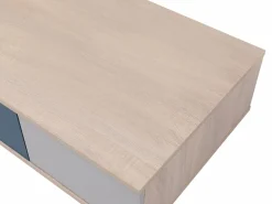 Vente-unique Mesa De Centro|Mesa auxiliar con 3 cajones y 1 estante - Multicolor - FILUTIA