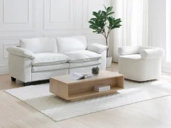 Vente-unique Mesa De Centro|Mesa auxiliar con 3 cajones y 1 estante - Multicolor - FILUTIA