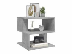 Mesa auxiliar de aglomerado hormigón 40x40x40 cm^Clicnbuy Outlet