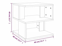 Mesa auxiliar de aglomerado hormigón 40x40x40 cm^Clicnbuy Outlet