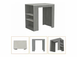 TuHome Isla Cocina|Mesa Auxiliar de cocina Portree en melamina con 2 estantes , 91.18 cm X 92 cm X 58.9 cm ,