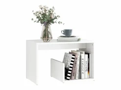 Clicnbuy Mesa Auxiliar|Mesa auxiliar de madera contrachapada 59x36x38 cm