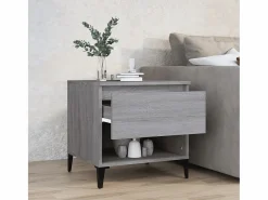 Clicnbuy Mesa auxiliar de madera contrachapada Sonoma 50x46x50 cm Gris Sale