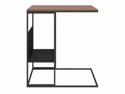 Clicnbuy Mesa auxiliar de madera contrachapada 55x36x59,5 cm Negro Clearance