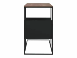 Clicnbuy Mesa auxiliar de madera contrachapada 55x36x59,5 cm Negro Clearance