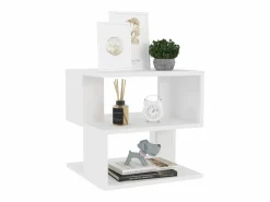 Clicnbuy Mesa auxiliar de madera contrachapada 40x40x40 cm Blanco Sale