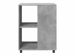 Armario Oficina|Mesa auxiliar de madera de ingeniería hormigón con ruedas