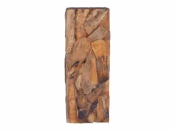 vidaxl Mesa auxiliar de madera maciza de teca 30x30x80 cm Color natural claro Hot