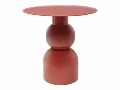 Vente-unique Mesa auxiliar de metal - Color: - JASMIA Terracota Outlet