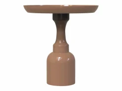 Vente-unique Mesa auxiliar de metal - Topo brillante - KYRESA Marru00f3n / Topo Discount