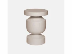 Sweeek Mesa auxiliar de metal Crema New