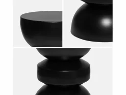 Sweeek Mesa auxiliar de metal Negro Hot