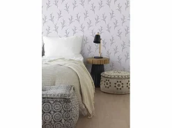 Mesa auxiliar de metal y madera natural Negro Clearance