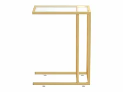 vidaxl Mesa Auxiliar|Mesa auxiliar de ordenador vidrio transparente 50x35x65 cm