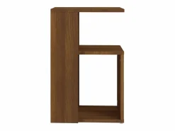 Clicnbuy Mesa auxiliar madera contrachapada marrón roble 36x30x56 cm Marru00f3n Discount