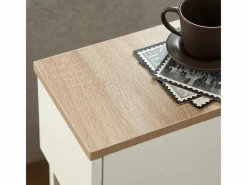 Sobuy Mesita De Noche|Mesa Auxiliar Mesita de Noche con 1 cajón Mesa para salón Comedor 20 x 35 x 60 cm FBT111-WN ES