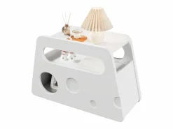 Mesa auxiliar móvil con estantes de almacenaje, aparador - 81x33x51,5 cm - MDF -^Merax Best