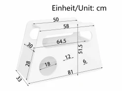 Mesa auxiliar móvil con estantes de almacenaje, aparador - 81x33x51,5 cm - MDF -^Merax Best