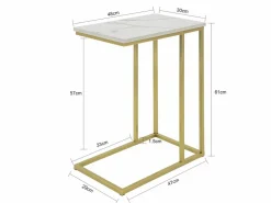 Sobuy Mesa Auxiliar|Mesa Auxiliar para sofá Consola Mesita de Noche Mesa para portátil FBT87-G ES