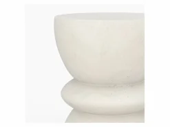 Rendez-Vous Déco Mesa Auxiliar|Mesa auxiliar redonda blanca en fibra de arcilla efecto cemento D35 cm - Maupiti