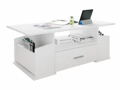 VCM Mesa auxiliar y mesa de centro Junata Blanco AL. 44 x AN. 110 x P. 52 cm Multicolor Hot