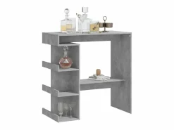 Mesa bar almacenaje contrachapada hormigón 100x50x101,5 cm ES695107^ New