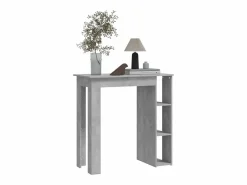 Mesa bar con estante contrachapada hormigón 102x50x103,5cm ES772025^ Outlet