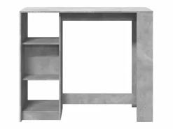Clicnbuy Mesa bar con estante madera hormigón 124x46x103,5 cm Gris Online