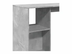 Clicnbuy Mesa bar con estante madera hormigón 124x46x103,5 cm Gris Online