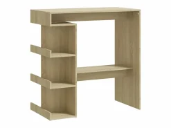 Mesa bar estante almacenaje contrachapada roble 100x50x101,5 cm^Clicnbuy Outlet