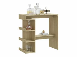 Mesa bar estante almacenaje contrachapada roble 100x50x101,5 cm^Clicnbuy Outlet
