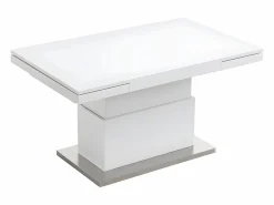 Vente-unique Mesa centro 2 en 1: Mesa comedor y mesa centro. 4 a 6 comensales. MDF. . LAURIA Blanco Clearance