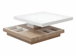 Vente-unique Mesa De Centro|Mesa centro FAUSTO - Tablero pivotante - MDF lacado bicolor