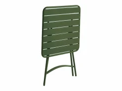 Mesa comedor jardín plegable metal - mesa de 60 cm 2 sillas plegables - Verde - MIRMANDE^MYLIA Best