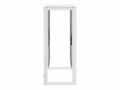 vidaxl Mesa consola acero inoxidable y vidrio 70x30x70 cm Plateado Outlet