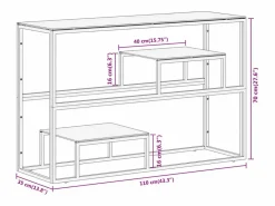 Clicnbuy Consola|Mesa consola acero inoxidable y vidrio templado
