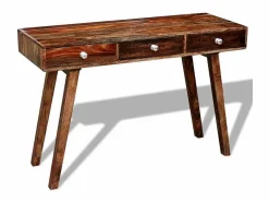 Mesa consola con 3 cajones madera maciza acacia 76 cm^vidaxl Discount