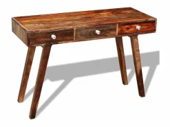Mesa consola con 3 cajones madera maciza acacia 76 cm^vidaxl Discount