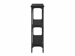 Clicnbuy Mesa Consola con estante Roble 75 x 22.5 x 75 cm Negro Outlet