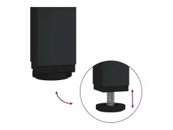 Clicnbuy Mesa Consola con estante Roble 75 x 22.5 x 75 cm Negro Outlet