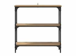 Clicnbuy Mesa Consola con estante Roble artisan 75 x 22.5 x 75 cm Marru00f3n Best