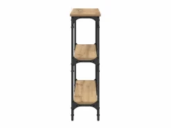 Clicnbuy Mesa Consola con estante Roble artisan 75 x 22.5 x 75 cm Marru00f3n Best