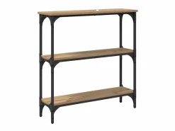 Clicnbuy Mesa Consola con estante Roble artisan 75 x 22.5 x 75 cm Marru00f3n Best